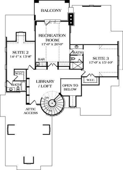 Floorplan 2 for House Plan #3323-00437