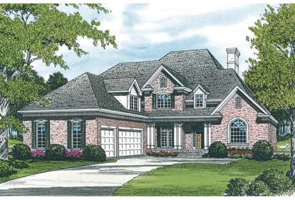 Luxury House Plan #3323-00438 Elevation Photo