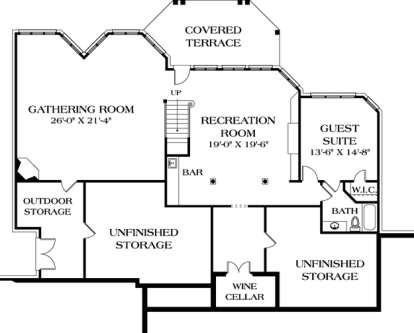 Floorplan 1 for House Plan #3323-00438