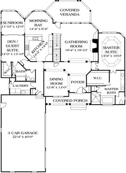 Floorplan 2 for House Plan #3323-00438