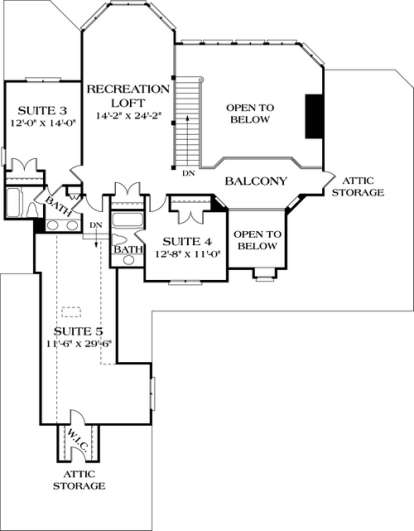 Floorplan 3 for House Plan #3323-00438