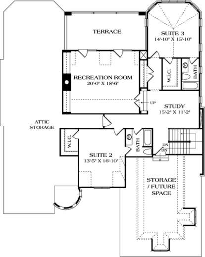 Floorplan 2 for House Plan #3323-00440