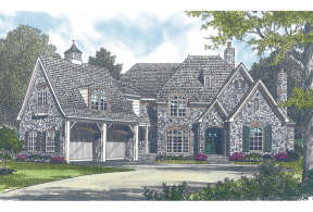 European House Plan #3323-00441 Elevation Photo