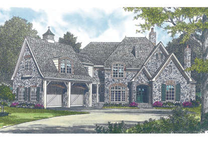European House Plan #3323-00441 Elevation Photo