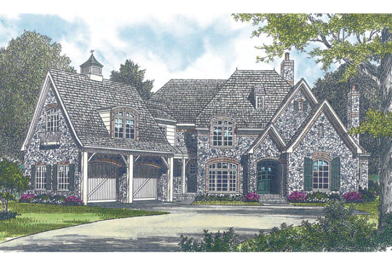 European House Plan #3323-00441 Elevation Photo