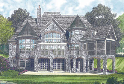 European House Plan #3323-00441 Elevation Photo