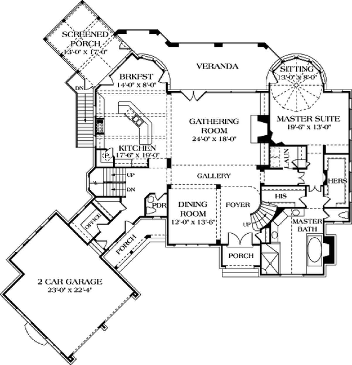 Floorplan 2 for House Plan #3323-00441