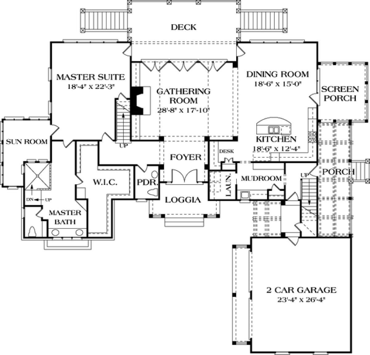 Floorplan 1 for House Plan #3323-00444
