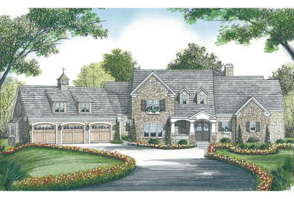 Lake Front House Plan #3323-00446 Elevation Photo