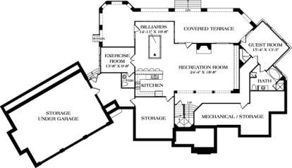 Floorplan 1 for House Plan #3323-00446
