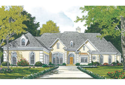 Luxury House Plan #3323-00447 Elevation Photo