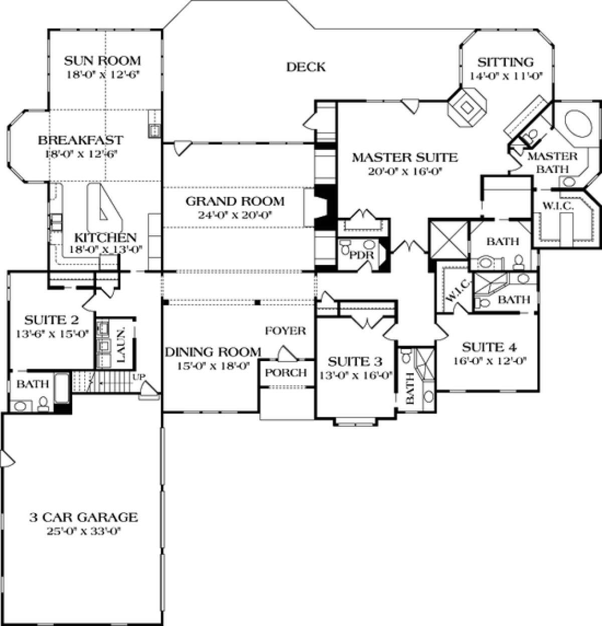Floorplan 1 for House Plan #3323-00447