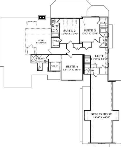 Floorplan 2 for House Plan #3323-00448