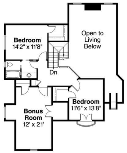 Floorplan 2 for House Plan #035-00367