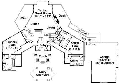 Floorplan 1 for House Plan #035-00478