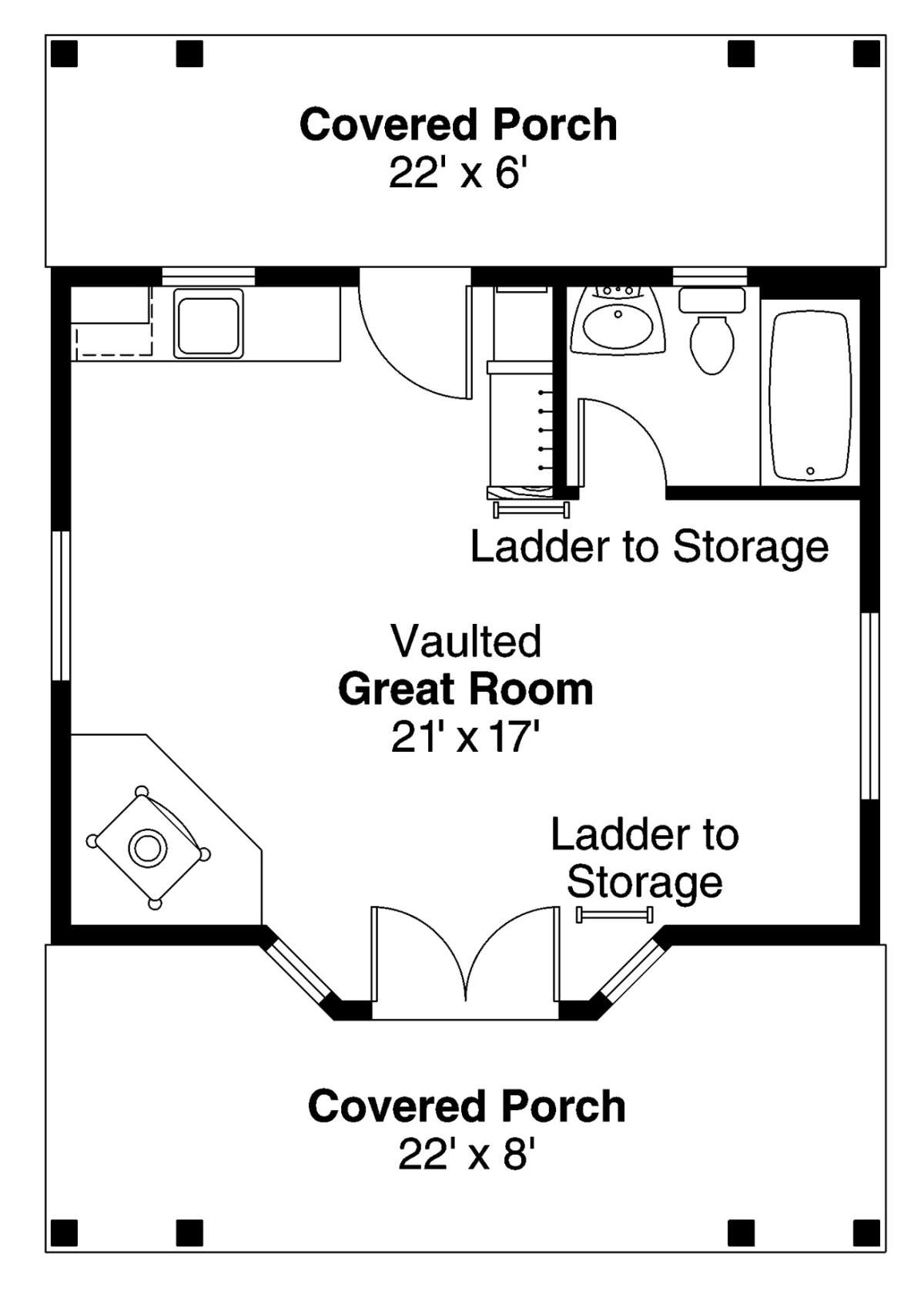 Floorplan 1 for House Plan #035-00483
