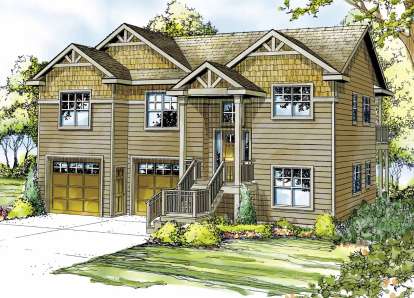 2 Bed, 3 Bath, 1820 Square Foot House Plan - #035-00484