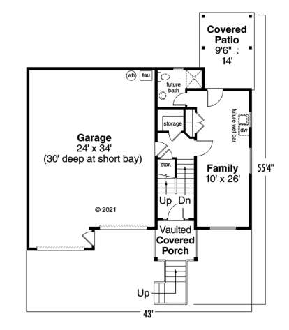 First Floor for House Plan #035-00484
