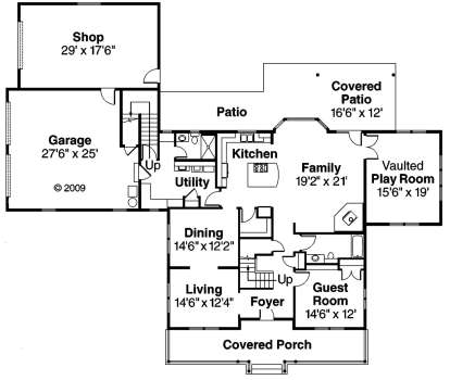 Floorplan 1 for House Plan #035-00486