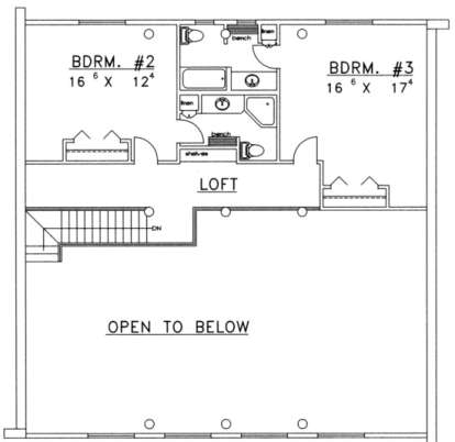 Second Floor for House Plan #039-00052