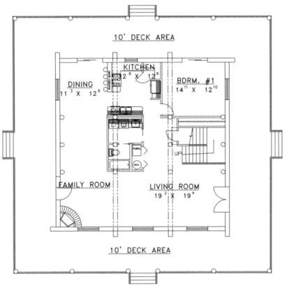 First Floor for House Plan #039-00053