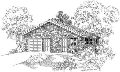 0 Bed, 0 Bath, 704 Square Foot House Plan - #035-00506