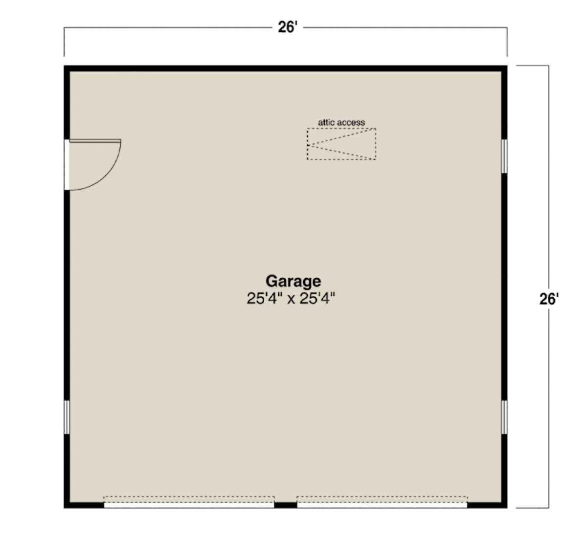 Garage Floor for House Plan #035-00508