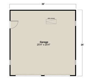 Garage Floor for House Plan #035-00508