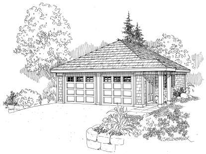 0 Bed, 0 Bath, 672 Square Foot House Plan - #035-00511