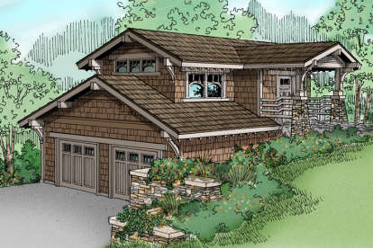 Craftsman House Plan #035-00513 Elevation Photo