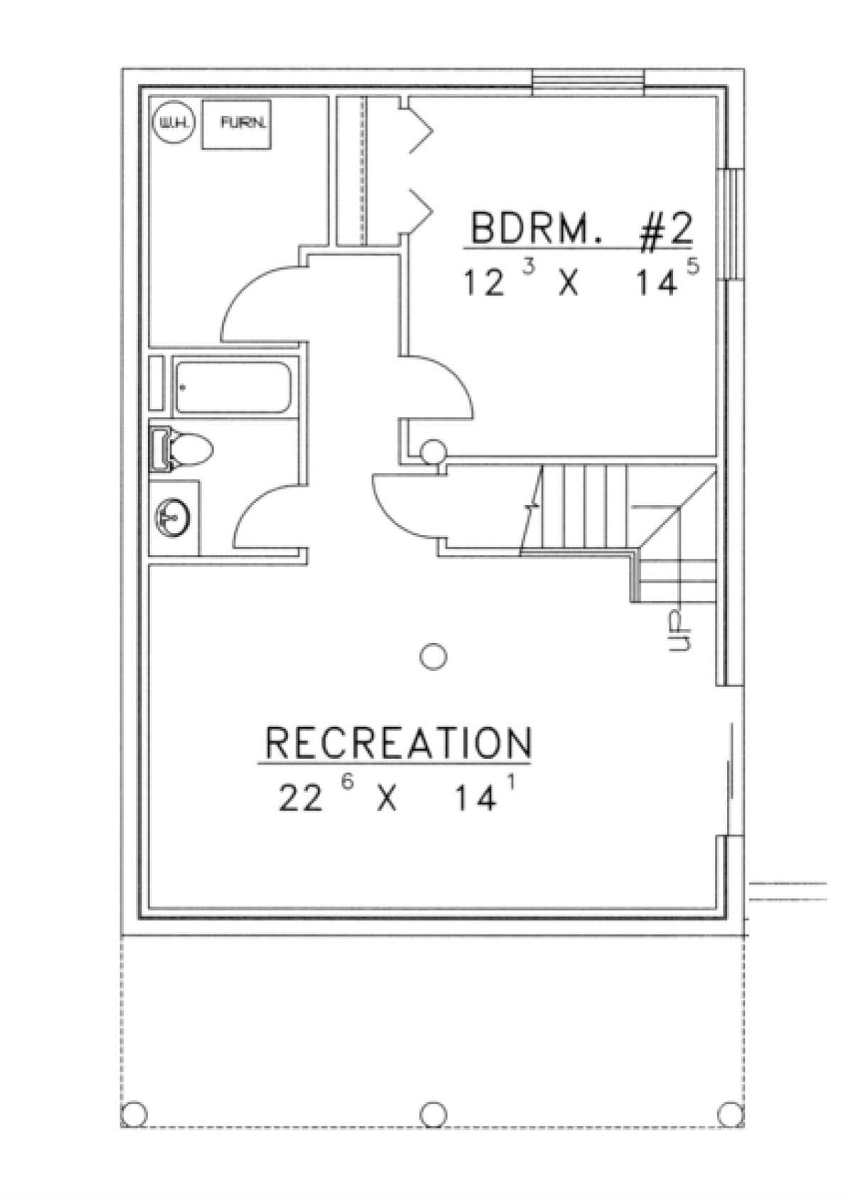 Basement Floor for House Plan #039-00054