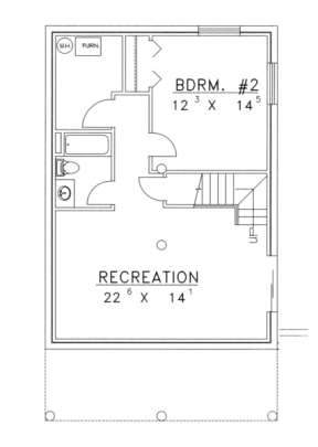 Basement Floor for House Plan #039-00054