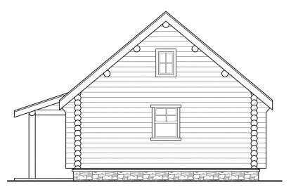 Cabin House Plan #035-00517 Elevation Photo