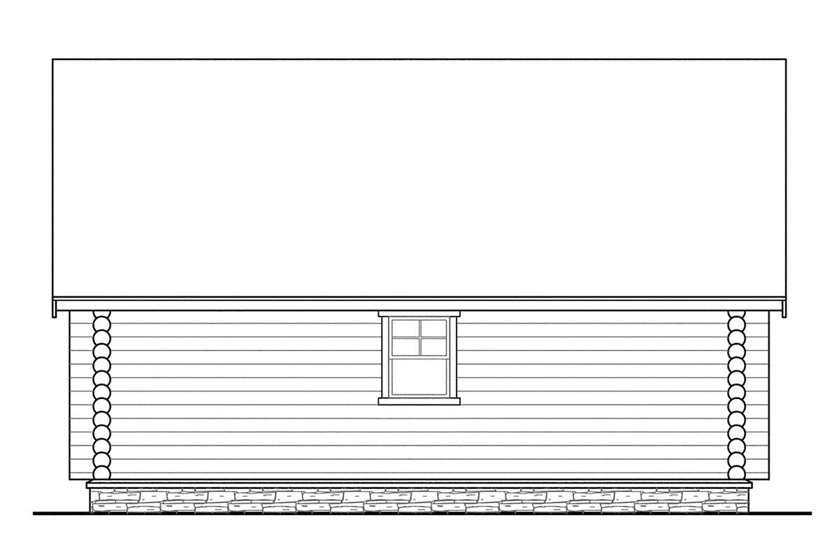 Cabin House Plan #035-00517 Elevation Photo