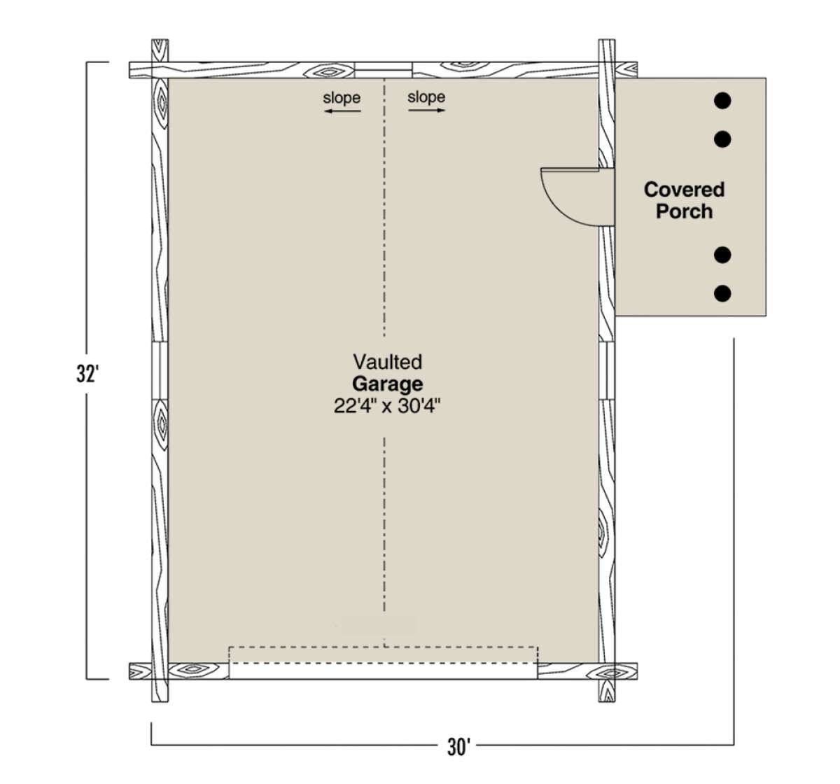 Garage Floor for House Plan #035-00517