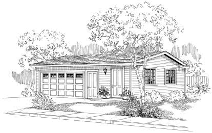 0 Bed, 0 Bath, 660 Square Foot House Plan - #035-00519