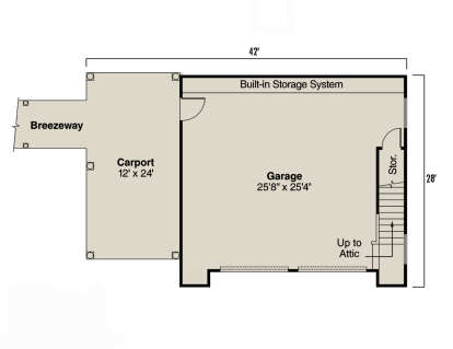 Garage Floor for House Plan #035-00520