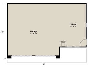 Garage Floor for House Plan #035-00521