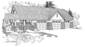 Craftsman House Plan #035-00524 Elevation Photo