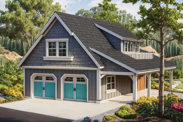House Plan House Plan #12968 Angled Front Elevation