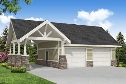 Craftsman House Plan #035-00526 Elevation Photo