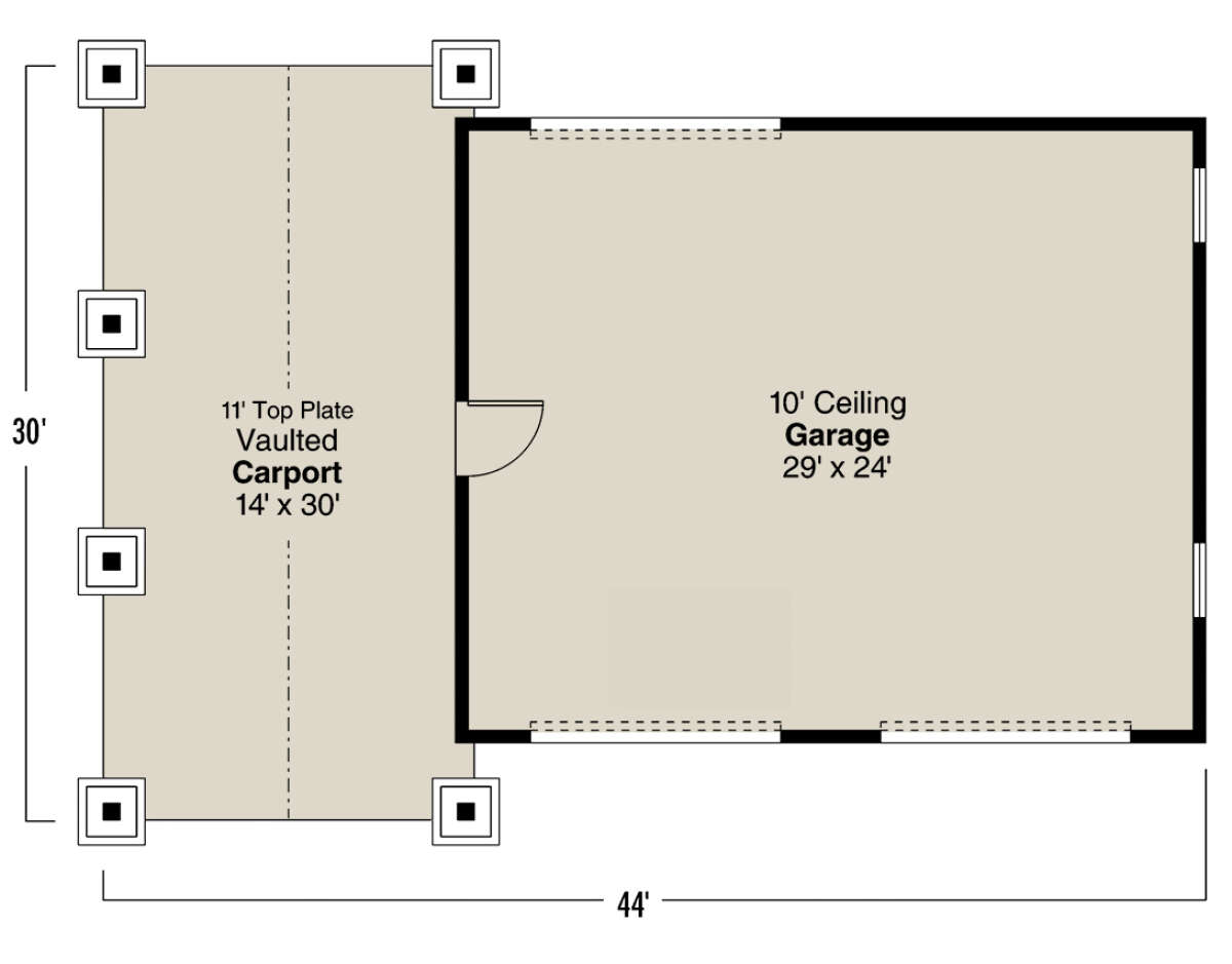 Garage Floor for House Plan #035-00526