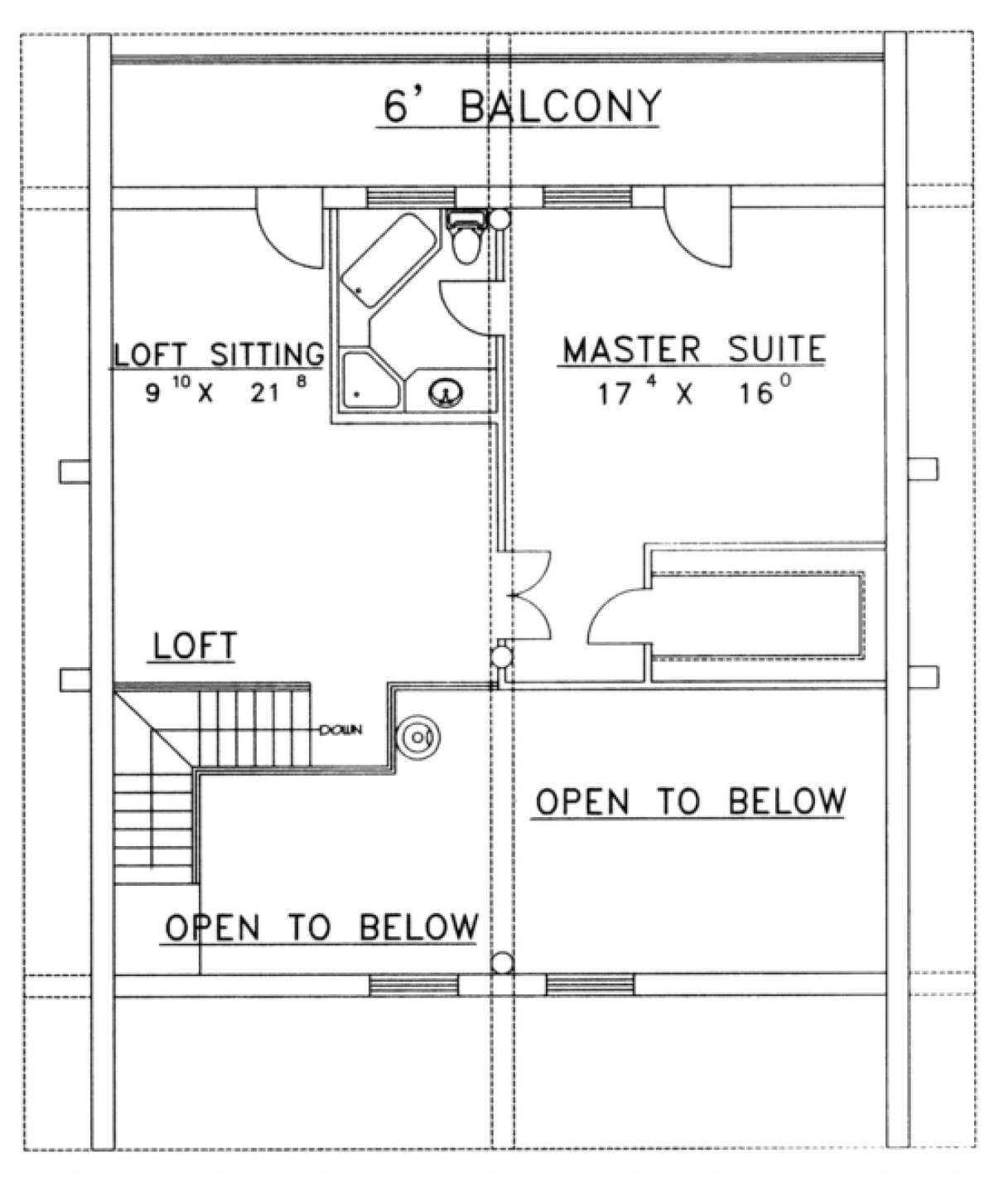 Second Floor for House Plan #039-00055