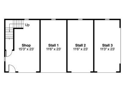 Garage Floor for House Plan #035-00536