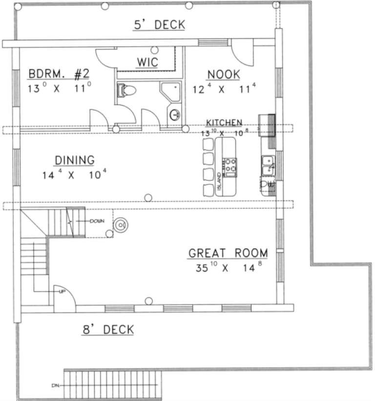 House Plan House Plan #1298 Drawing 2