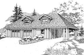 Craftsman House Plan #035-00537 Elevation Photo