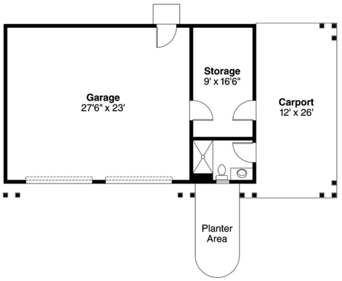 Floorplan 1 for House Plan #035-00537