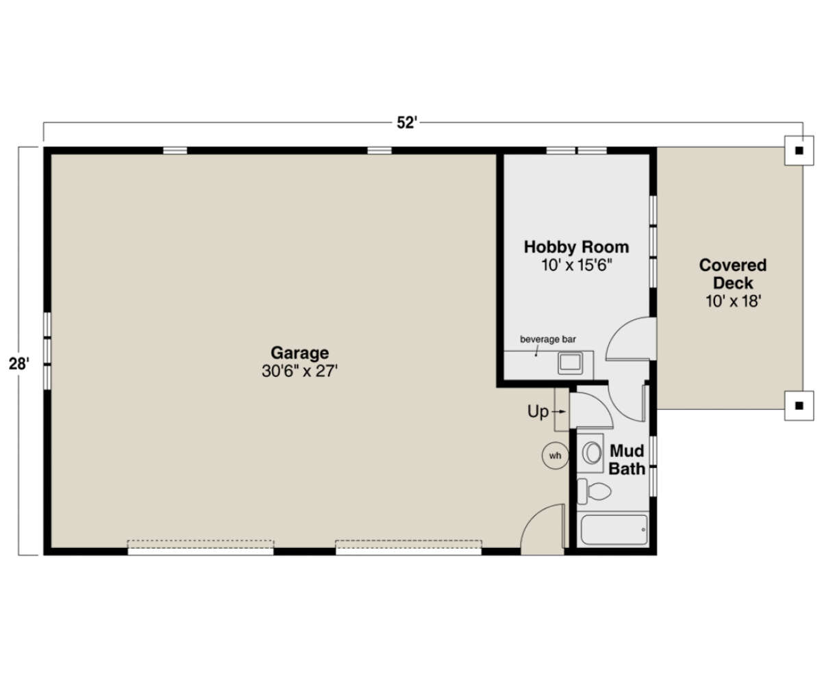 Garage Floor for House Plan #035-00538