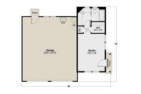 Garage Floor for House Plan #035-00539
