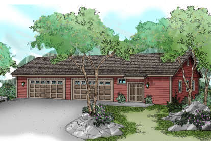 Country House Plan #035-00540 Elevation Photo